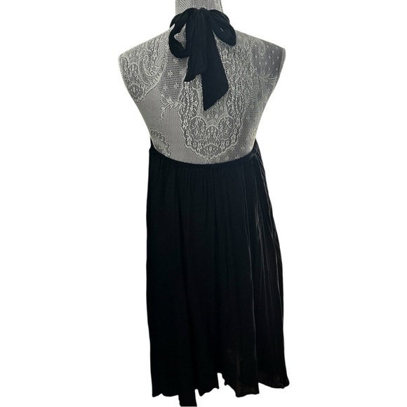 VENUS Black Halter Swim Cover-Up Dress | Flowy Resortwear | Size M - Picture 14 of 16